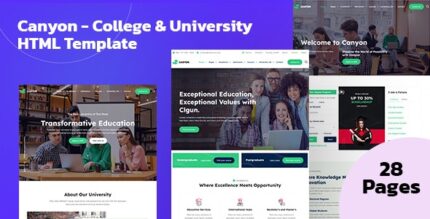 Canyon - College University Education HTML Templateabc