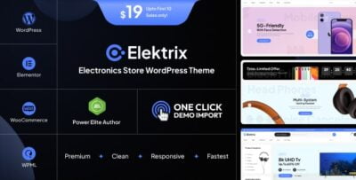 Elektrix - Elementor Electronics WooCommerce Theme