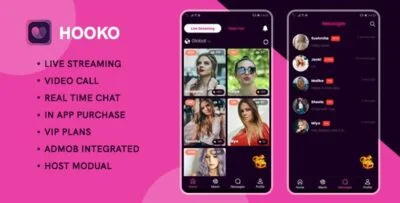 Hooko - Live streaming, One to One video call, Chat, Feed