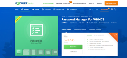 Password Manager For WHMCS