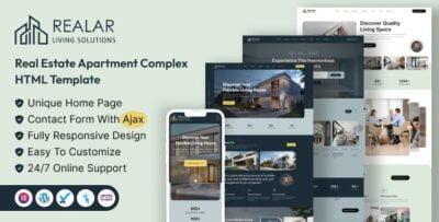 Realar - Real Estate Apartment Complex HTML Template