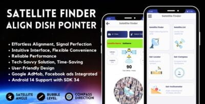 Satellite Finder Align Dish Pointer with AdMob Ads Android