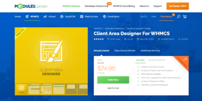 Client Area Designer For WHMCS - V1.1.12 NULLED