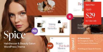 Spice - Beauty & Hair Salon WordPress Theme