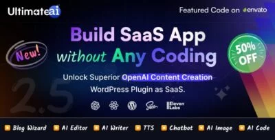 UltimateAI - OpenAI Content Generation WordPress App as SaaS