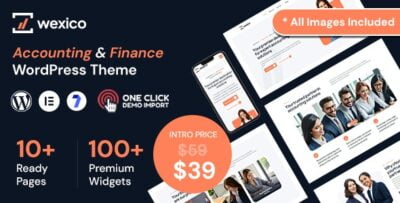 Wexico - Accounting & Finance WordPress Theme