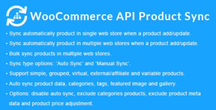 WooCommerce API Product Sync with Multiple WooCommerce Stores (Shops)