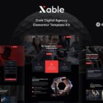 Xable - Dark Digital Agency Elementor Pro Template Kit