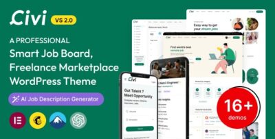 Civi - Job Board, Freelance Marketplace WordPress Theme v2.0.9