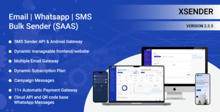 XSender - Bulk Email, SMS and WhatsApp Messaging Application