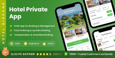 2 Apps Template Hotel App Individual Hotel Service Booking App Hotel Stay App Hotel Nirvana