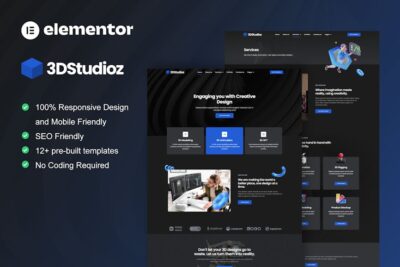 3dstudioz - 3D Design & Animation Studio Elementor Template Kit