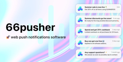 66pusher - Web push notifications- PHP Script [Extended License]