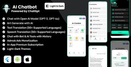 AI Chatbot & Art Generator : Your Personal AI Bots | Flutter Full Application | ADMOB | Subscription