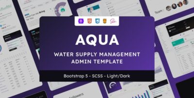 AQUA Water supply management admin templete