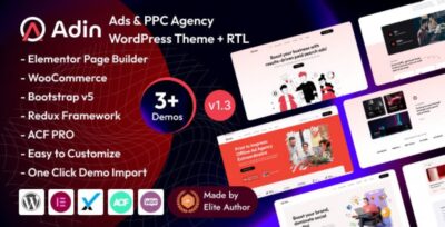 Adin - Advertising PPC Agency WordPress Theme v1.3