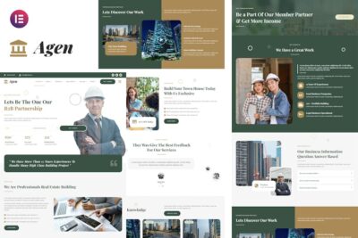 Agen - Real Estate & Property Developer Elementor Template Kit