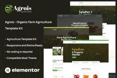 Agrois - Organic Farm Agriculture Template Kit