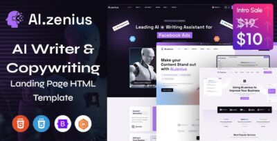 Ai Zenius - AI Writer & Copywriting Landing Page HTML Template