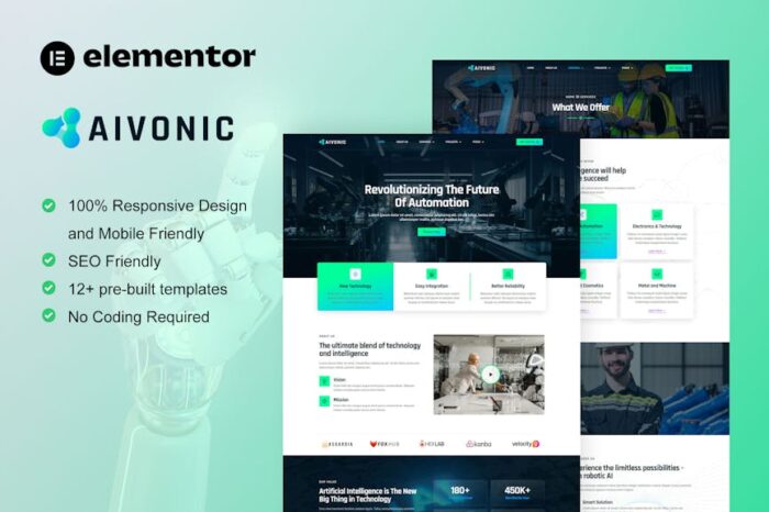 Aivonic - AI & Robotics Elementor Pro Template Kit