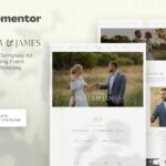 Amelia & James - Wedding Invitation Elementor Template Kit