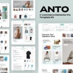 Anto - E-Commerce Elementor Pro Template Kit