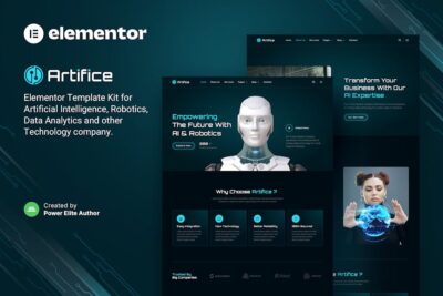 Artifice - AI & Robotics Elementor Template Kit