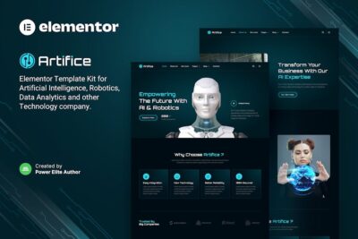 Artifice – AI & Robotics Elementor Template Kit