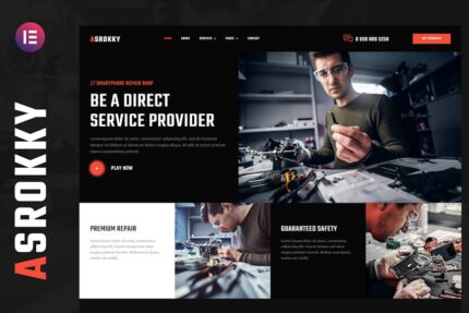 Asrokky - Smartphone Repair Shop Elementor Template Kit