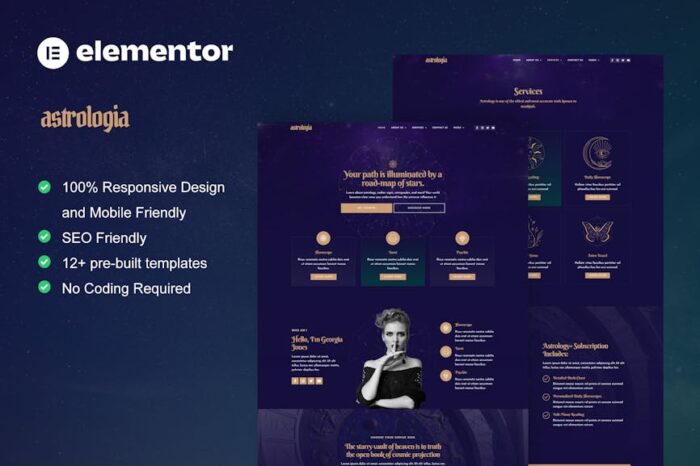 Astrologia - Horoscope Astrology Elementor Template Kit