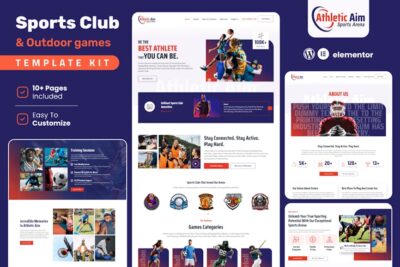 Athletic Aim - Sports Club & Outdoor Games Elementor Template Kit