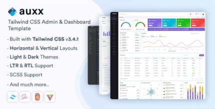 Auxx - Tailwind CSS Admin & Dashboard Template