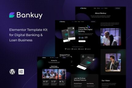 Bankuy - Digital Banking & Business Loan Elementor Template Kit