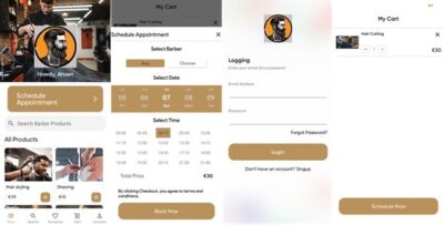 Barber Appointment Booking Mobile app - User & Admin app with Firebase (No web hosting needed)