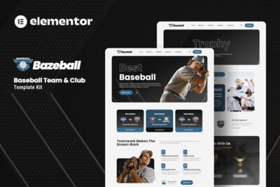 Bazeball - Sports Team Elementor Template Kit