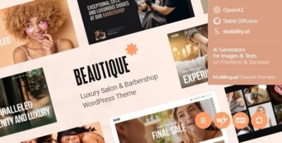 Beautique — Luxury Salon & Barbershop WordPress Theme