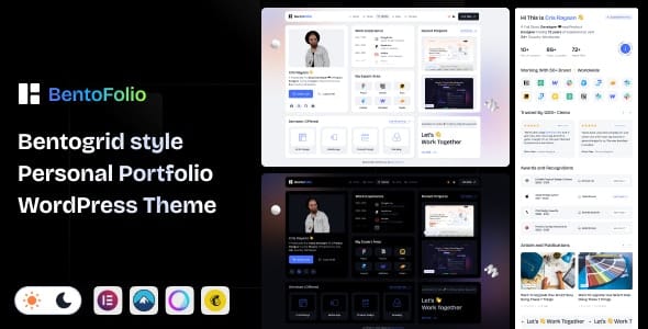 Bentofolio - Personal Portfolio WordPress Theme Bentofolio - Personal Portfolio WordPress Theme