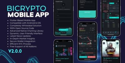 Bicrypto Mobile - Fully Native Flutter Mobile App for Bicrypto