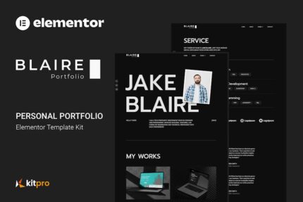 Blaire - Personal Portfolio Elementor Template Kit