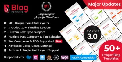 Blog Designer Pro For Wordpress V3.4.6