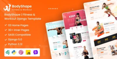 BodyShape - Fitness, Workout & Gym Django Template