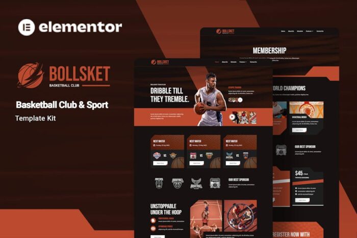 Bollsket - Basketball Club & Sport Elementor Template Kit