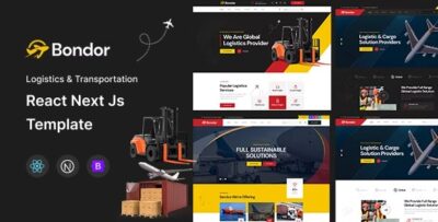 Bondor - Logistics & Transportation React Next Js Template