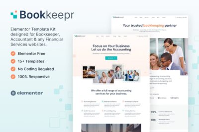 BookKeepr - Bookkeeping & Accounting Service Elementor Template Kit