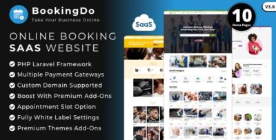 BookingDo SaaS - Multi Business Appointment Scheduling & Service Booking Website Builder