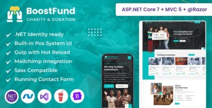 BoostFund - Crowdfunding & Charity ASP.NET Core & MVC Bootstrap Template