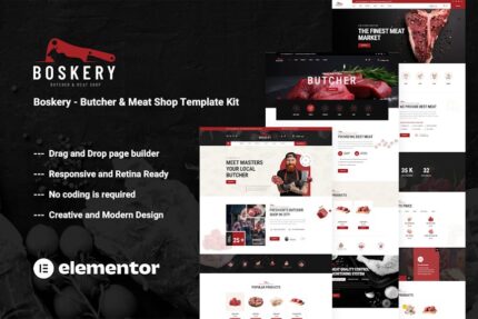 Boskery - Butcher & Meat Shop Template Kit