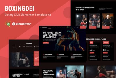 Boxingdei - Boxing Club Elementor Pro Template Kit