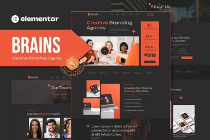 Brains - Creative Branding Agency Elementor Template Kit