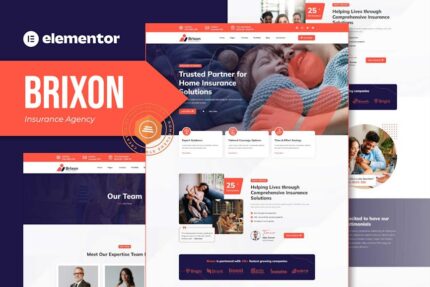 Brixon - Insurance Agency Elementor Template Kit